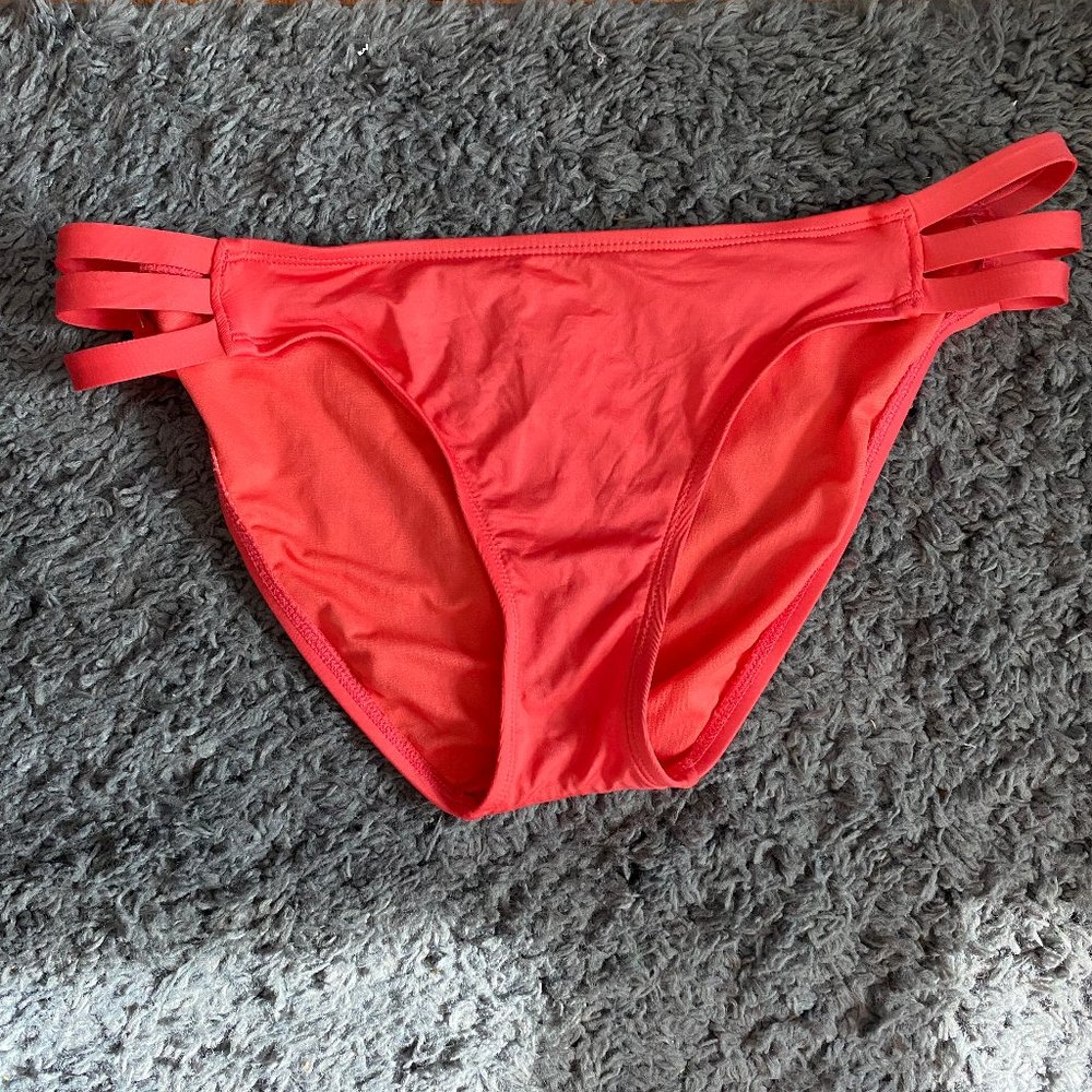 Mossimo Hip hugger bright pink bikini bottom Large